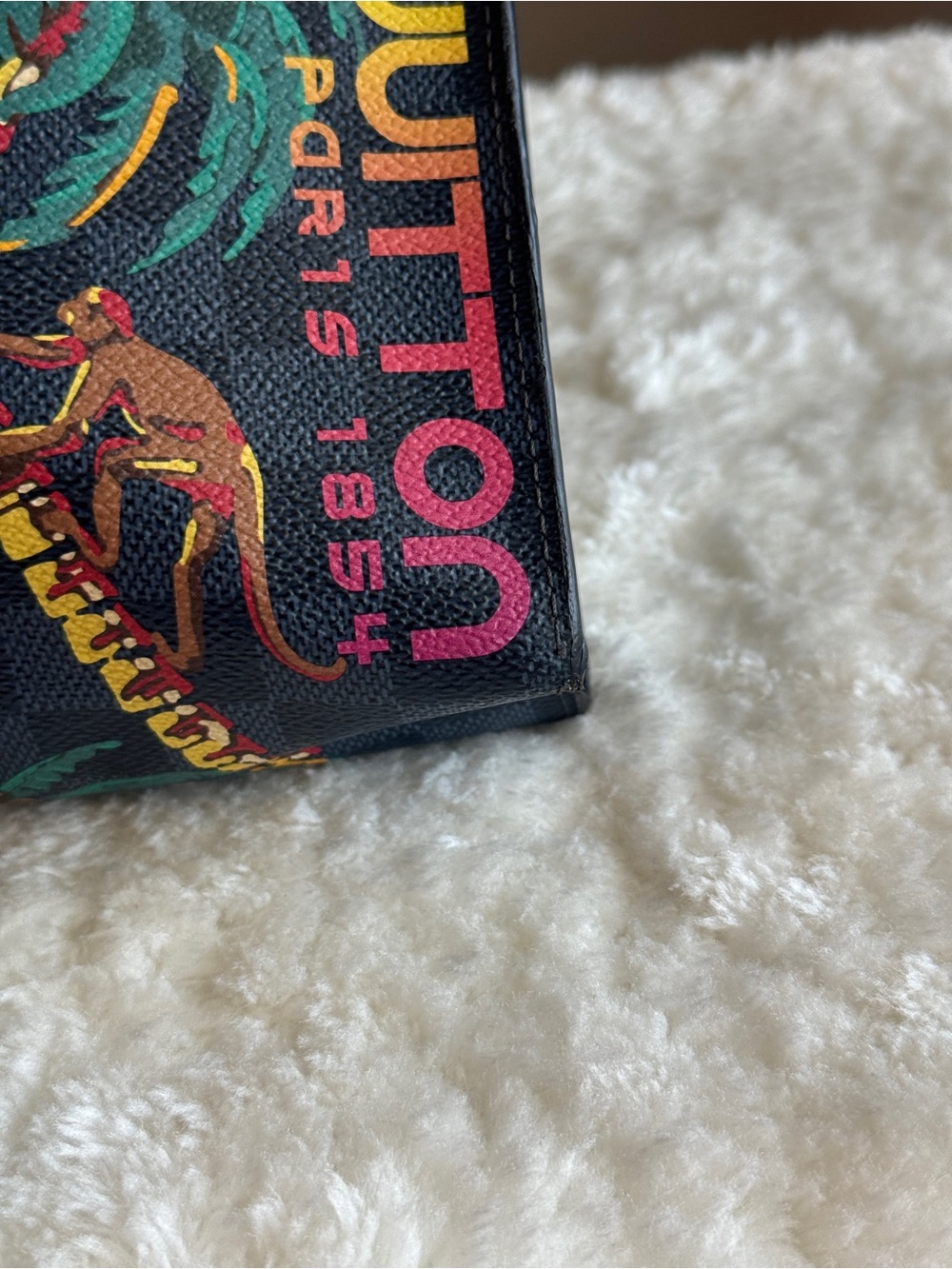 Louis Vuitton Black Damier Graphite Palm Tree Pouch - Picture 3 of 11